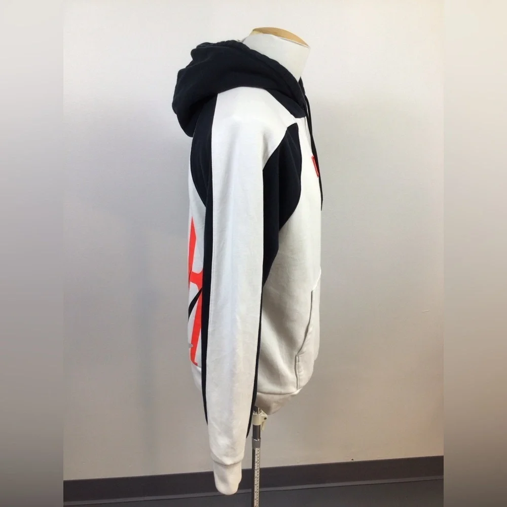 Nike Air Jordan Legacy Flight Hoodie White Black Jumpman Graphic Size Medium